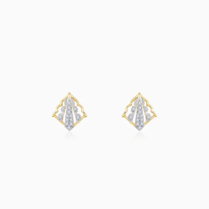 Gold Minimal Lab Grown Diamond Stud Earrings