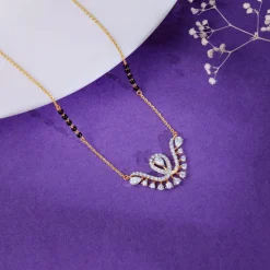 Gold Monica Lab Grown Diamond Mangalsutra