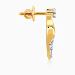 Gold Moonbeam Diamond Earrings