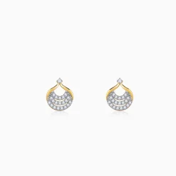 Gold Moonbeam Diamond Earrings