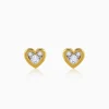 Gold My Heartbeat Lab Grown Diamond Studs