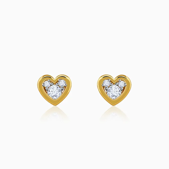 Gold My Heartbeat Lab Grown Diamond Studs