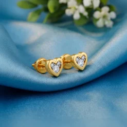 Gold My Heartbeat Lab Grown Diamond Studs