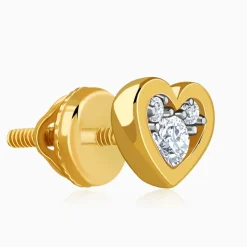 Gold My Heartbeat Lab Grown Diamond Studs