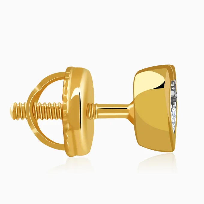 Gold My Heartbeat Lab Grown Diamond Studs