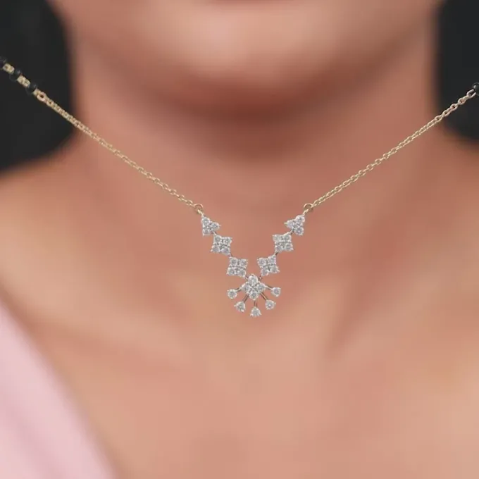 Gold Nethra Lab Grown Diamond Mangalsutra