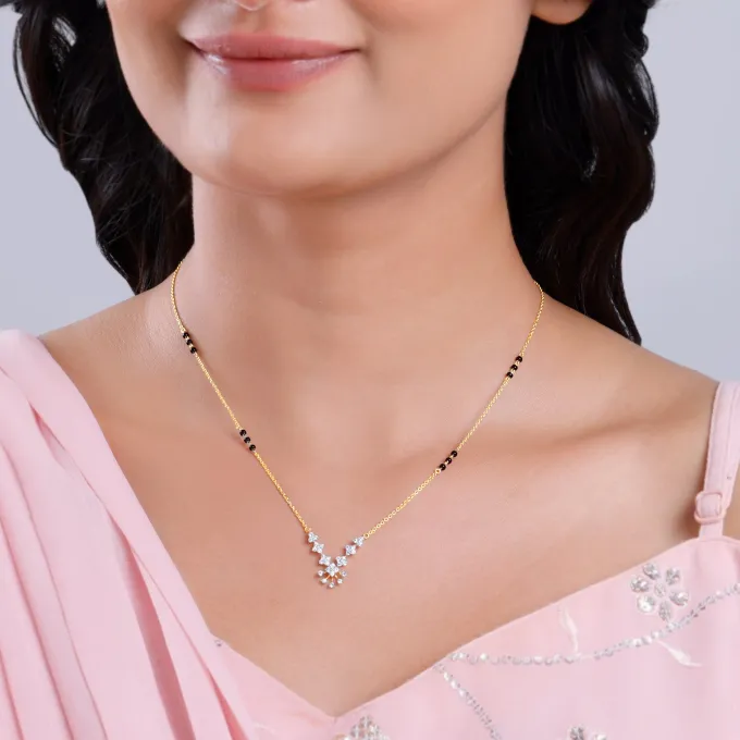 Gold Nethra Lab Grown Diamond Mangalsutra