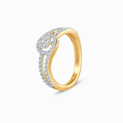 Gold Nigella Cluster Lab Grown Diamond Ring