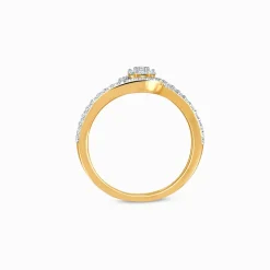 Gold Nigella Cluster Lab Grown Diamond Ring