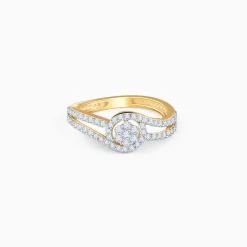 Gold Nigella Cluster Lab Grown Diamond Ring
