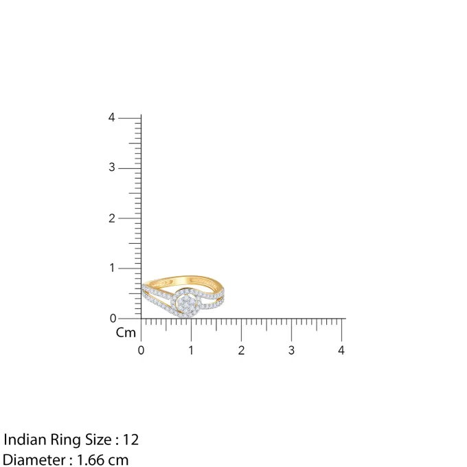 Gold Nigella Cluster Lab Grown Diamond Ring