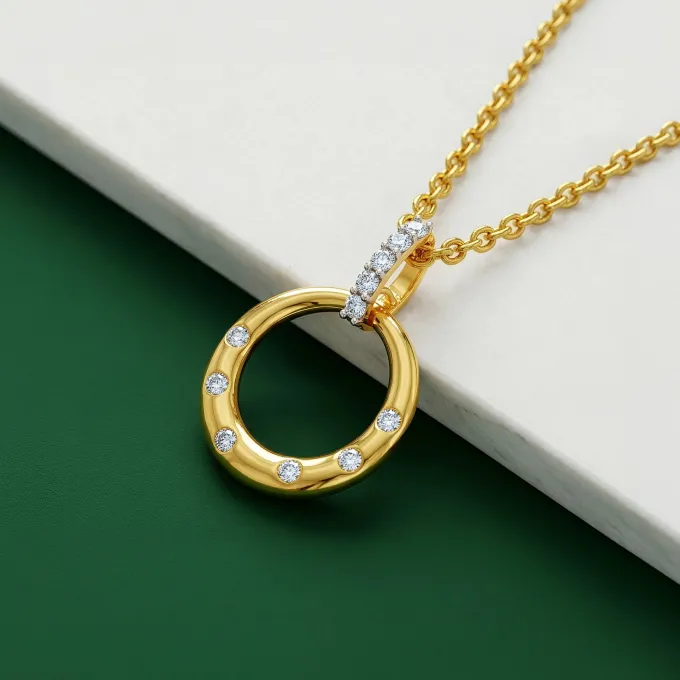 Gold Opulent Classic Lab Grown Diamond Pendant