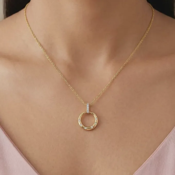 Gold Opulent Classic Lab Grown Diamond Pendant