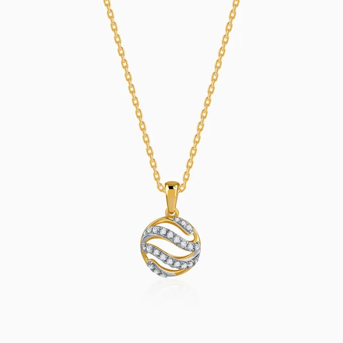 Gold Orbelle Lab Grown Diamond Pendant