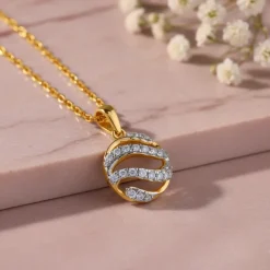 Gold Orbelle Lab Grown Diamond Pendant