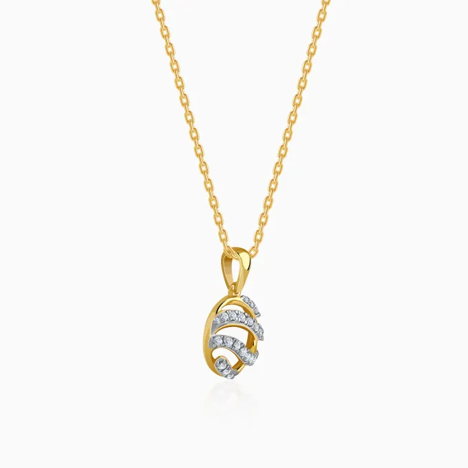 Gold Orbelle Lab Grown Diamond Pendant