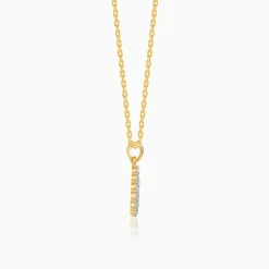 Gold Oval Aura Lab Grown Diamond Pendant