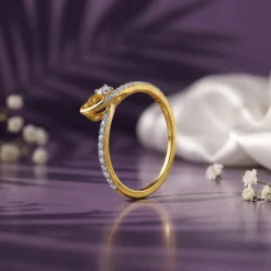 Gold Passionate Love Lab Grown Diamond Ring (Size 12)