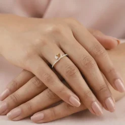 Gold Passionate Love Lab Grown Diamond Ring (Size 12)