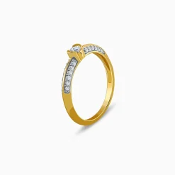 Gold Pave Lab Grown Diamond Ring