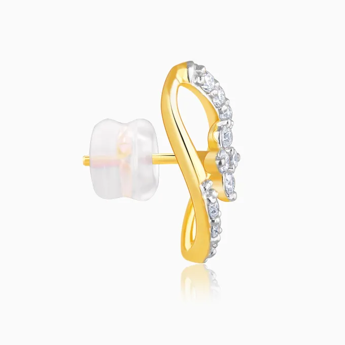 Gold Pear Elegance Diamond Earrings