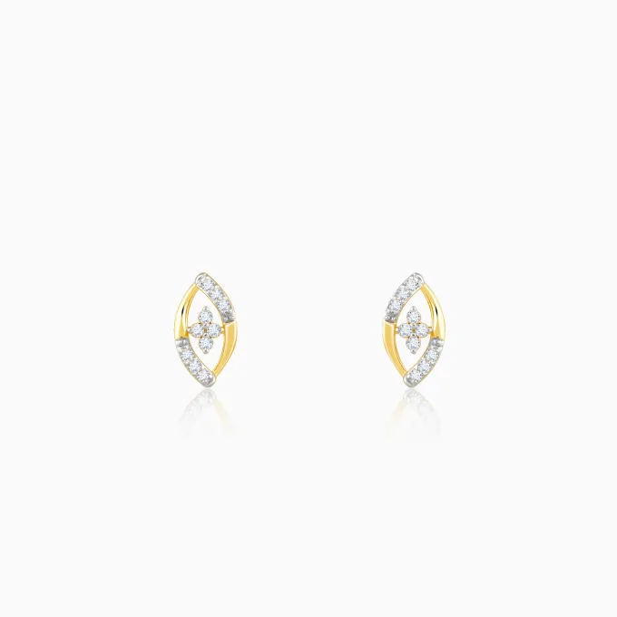 Gold Pear Elegance Diamond Earrings