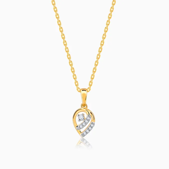 Gold Pearsome Diamond Pendant
