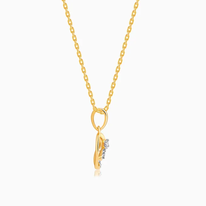 Gold Pearsome Diamond Pendant