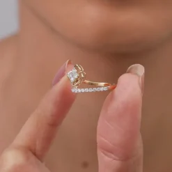 Gold Petal Spirit Lab Grown Diamond Ring