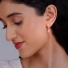 Gold Petal Trio Hoop Earrings