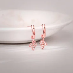 Gold Petal Trio Hoop Earrings