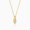 Gold Petal Whisper Lab Grown Diamond Pendant