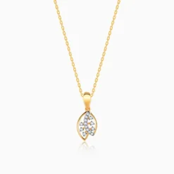 Gold Petioles Diamond Pendant
