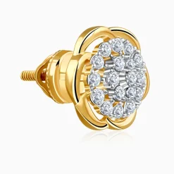 Gold Petunia Paradise Lab Grown Diamond Earrings