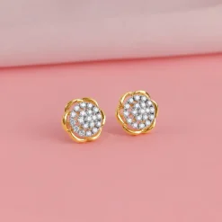 Gold Petunia Paradise Lab Grown Diamond Earrings