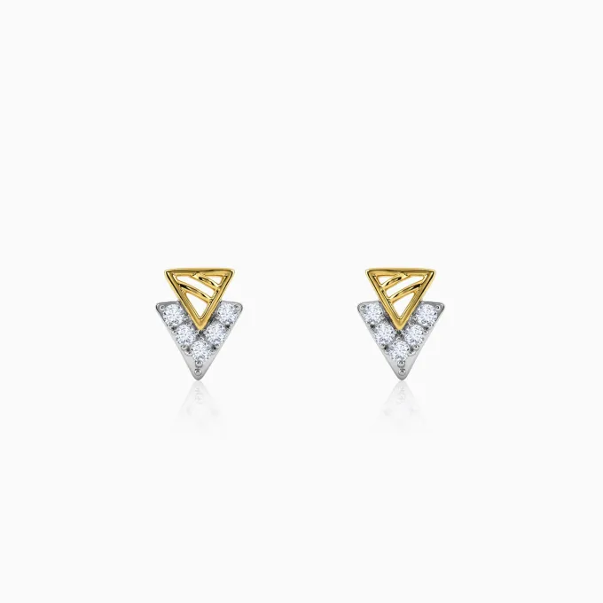 Gold Pissenlit Lab Grown Diamond Earrings