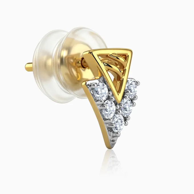 Gold Pissenlit Lab Grown Diamond Earrings