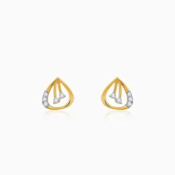 Gold Plucky Lab Grown Diamond Earrings
