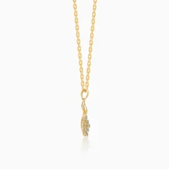Gold Poire Diamond Pendant