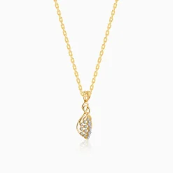 Gold Poire Diamond Pendant