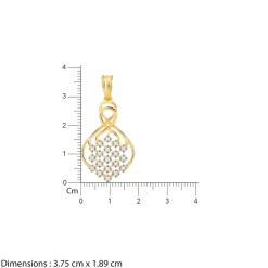 Gold Poire Diamond Pendant