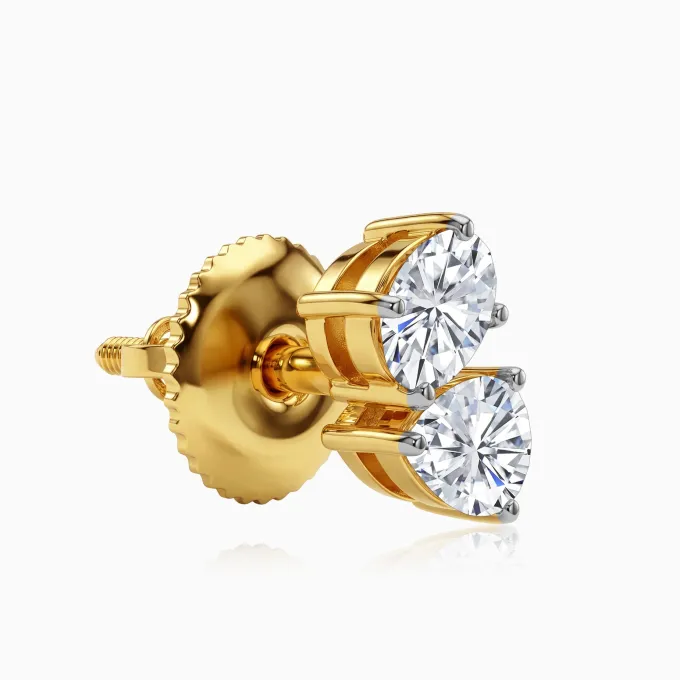 Gold Poised Glow Lab Grown Diamond Earrings