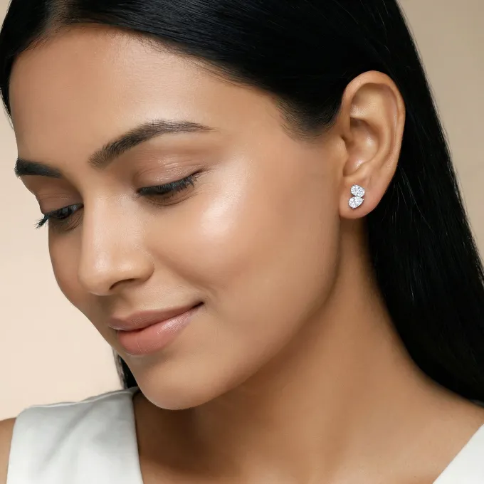Gold Poised Glow Lab Grown Diamond Earrings
