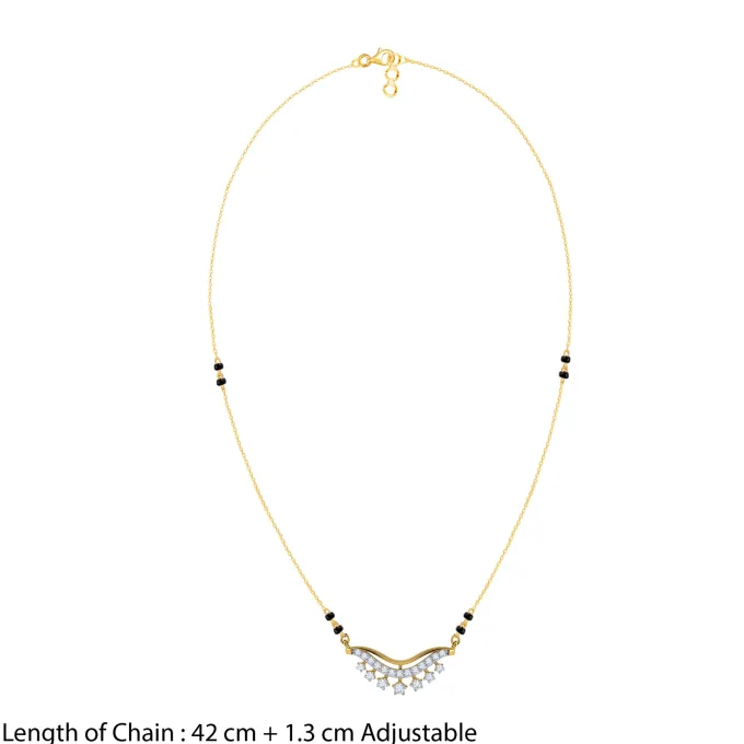 Gold Pooja Lab Grown Diamond Mangalsutra