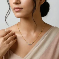 Gold Pooja Lab Grown Diamond Mangalsutra