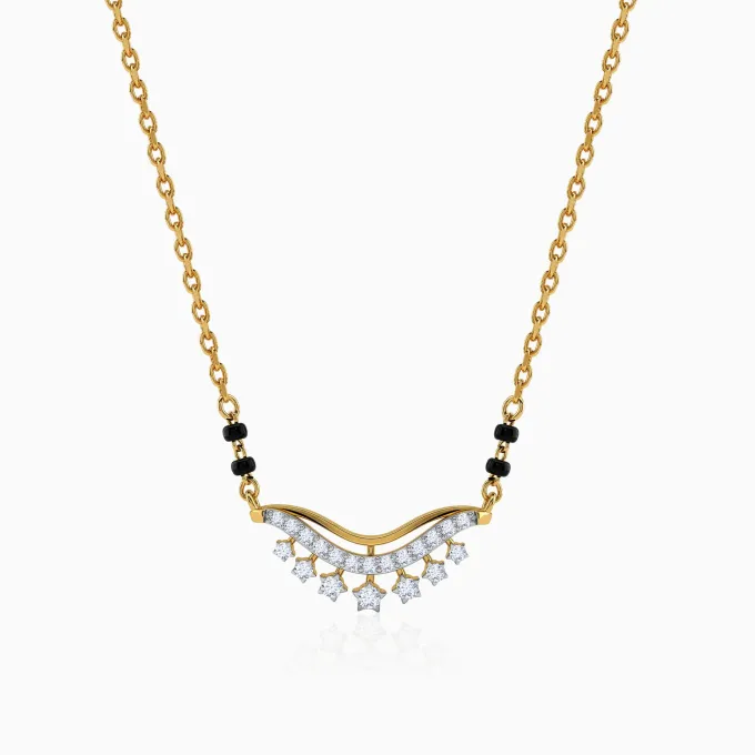 Gold Pooja Lab Grown Diamond Mangalsutra