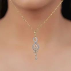 Gold Precious Infinity Lab Grown Diamond Pendant