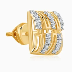 Gold Princess Lab Grown Diamond Stud Earrings