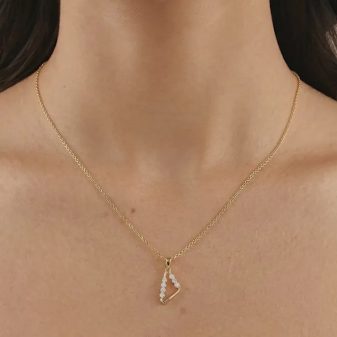 Gold Prism Muse Lab Grown Diamond Pendant