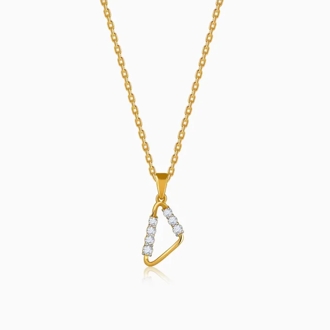 Gold Prism Muse Lab Grown Diamond Pendant